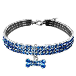 BLING - Elastisk Diamant Halsband Hund